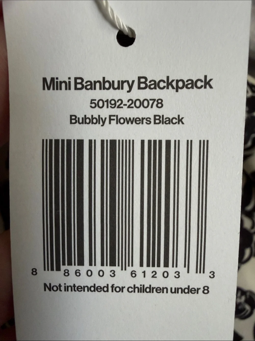 NWT Vera Bradley Mini Banbury Backpack in Bubbly Flowers Black